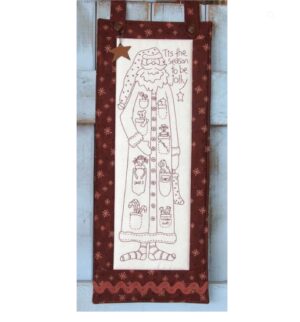 JOLLY SANTA – BY THE BIRDHOUSE – CHRISTMAS STITCHERY PATTERN