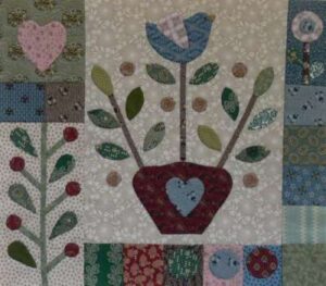 Berries & Bluebirds BOM complete set 8 patterns.Quilt patterns by Gail Pan Designs.