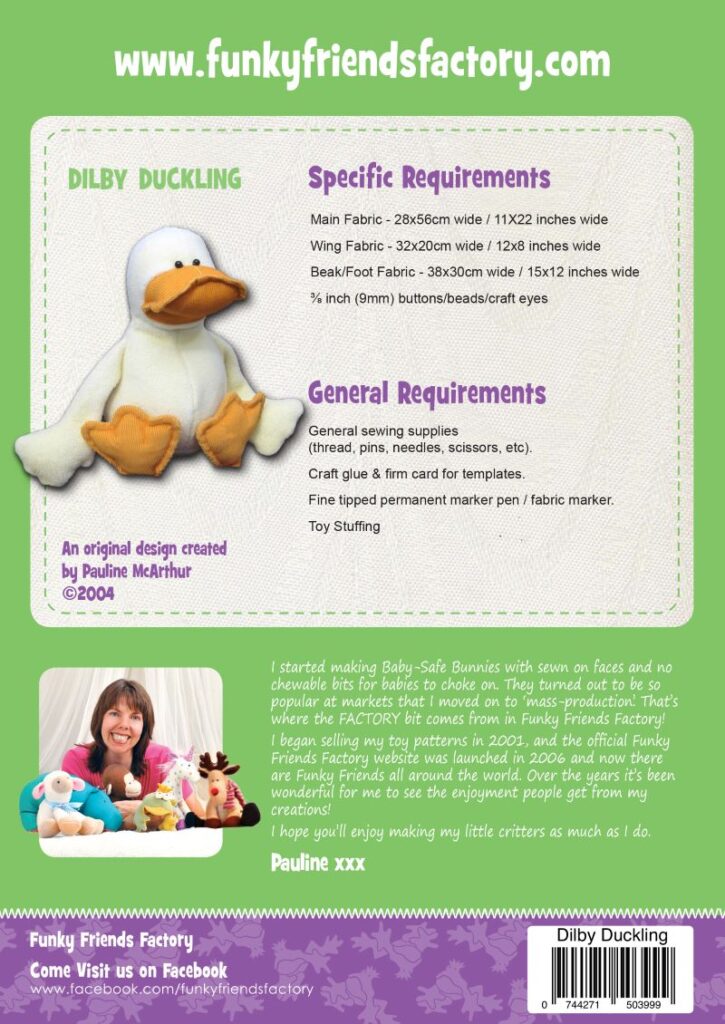 Dilby Duckling

Softy patterns by Funky Friends Factory