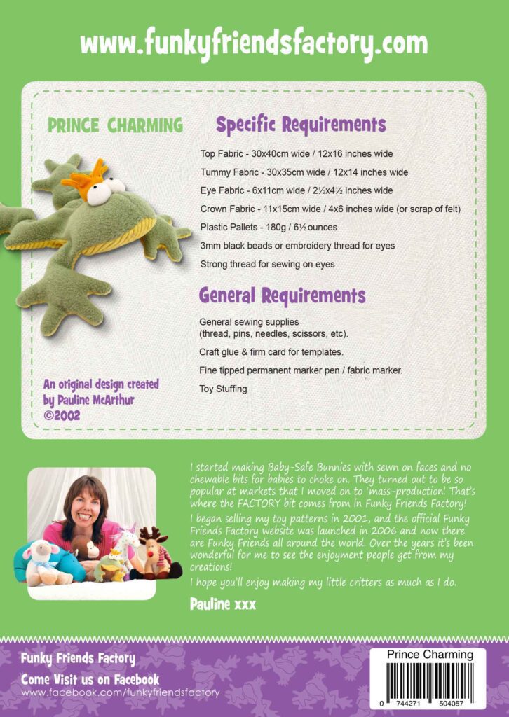 Prince Charming Frog

Softy patterns by Funky Friends Factory
