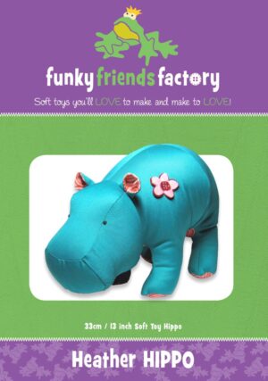 Heather Hippo Softy patterns by Funky Friends Factory