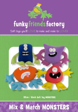 Mix & Match Monsters Softy patterns by Funky Friends Factory