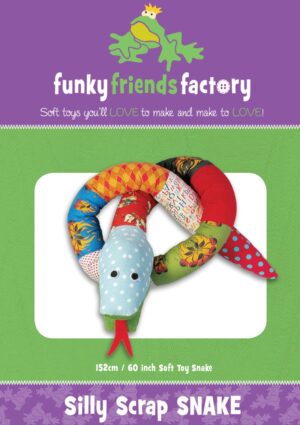 Silly Scrap Snake Softy patterns by Funky Friends Factory