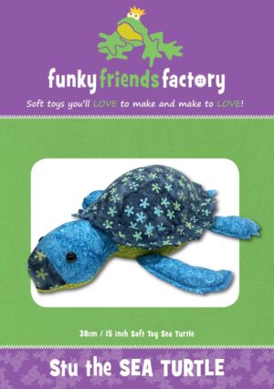 Stu The Sea Turtle Softy patterns by Funky Friends Factory