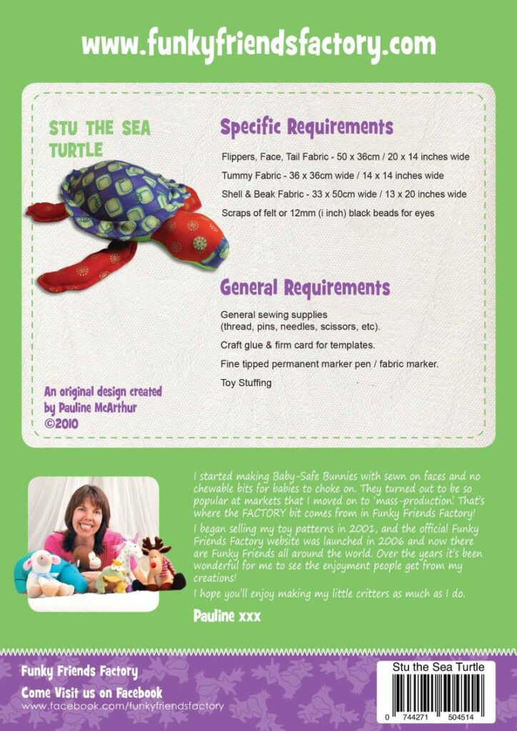 Stu The Sea Turtle

Softy patterns by Funky Friends Factory