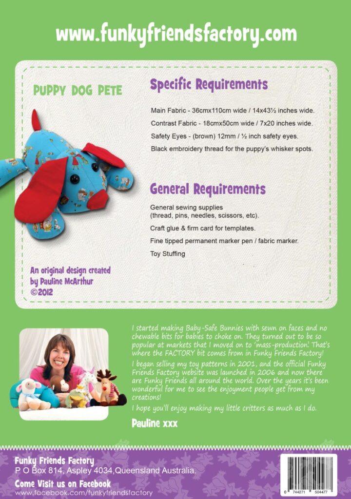 Puppy Dog Pete

Softy patterns by Funky Friends Factory