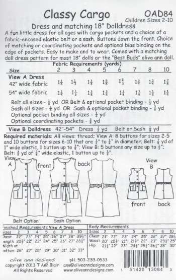 Classy Cargo

Dress & Doll Dress pattern by Olive Ann Design