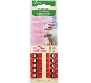 Wonder Clips (10 pieces) RED by Clover CV3155