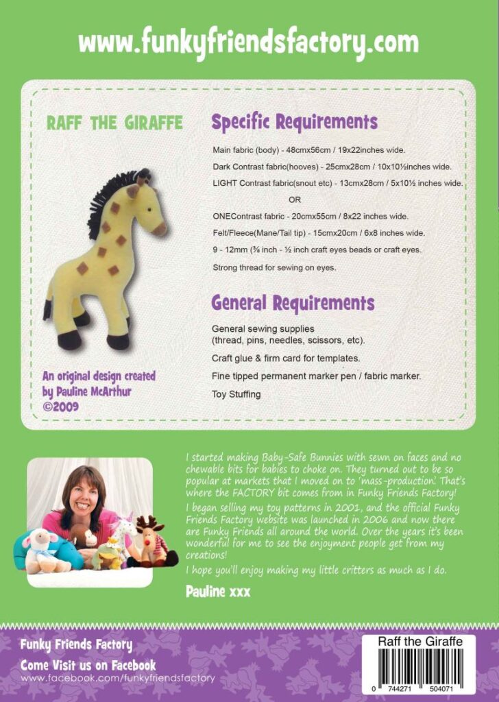 Raff Giraffe

Softy patterns by Funky Friends Factory