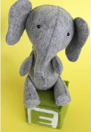 E is for Elephant Pattern by Jodie Carleton for Ric Rac Patterns.