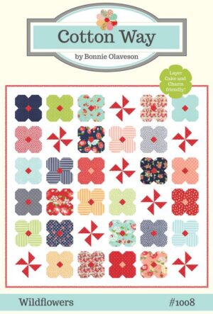 Wildflowers Patchwork Patterns by Bonnie Olaveson for Cotton Way.