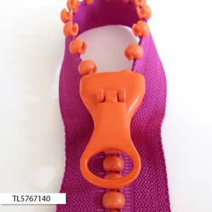 Jelly Beads Zipper Berry/Orange 80cm - by Lecien - bag making