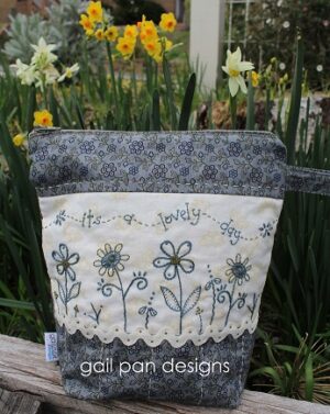 Its A Lovely Day - Zip Pouch pattern by Gail Pan Designs.