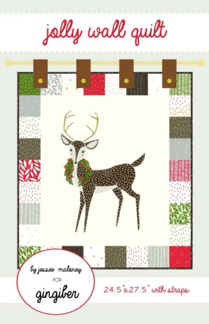 Jolly Wall Quilt - by Gingiber - Christmas Patchwork Wall Quilt Pattern