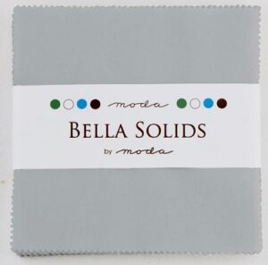 Bella Solids Steel Charm Square 9900PP-184 Applique, patchwork and quilting fabrics. For Moda Fabrics.