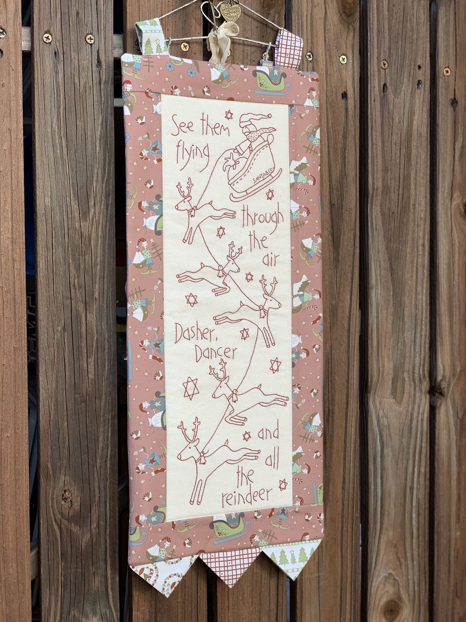Dasher & Dancer- by The Birdhouse - Christmas Stitchery Pattern