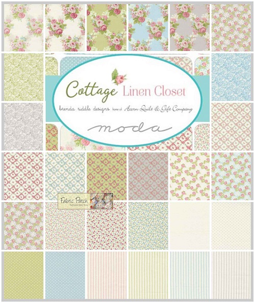 Cottage Linen Closet Applique, patchwork and quilting fabrics.