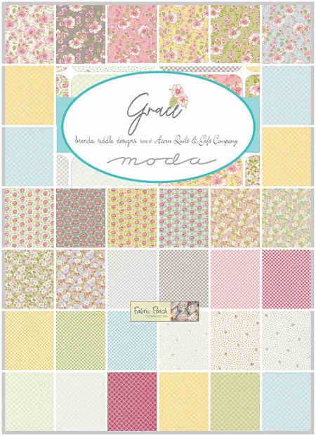 Grace Mini Charms - Moda Patchwork Fabric by Brenda Riddle Designs