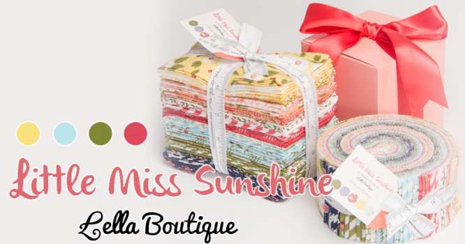 Little Miss Sunshine Applique, patchwork and quilting fabrics  by  Lella Boutique for Moda Fabrics.