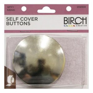 Metal Self Cover Buttons 64mm - Birch