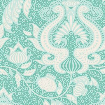 Tilda Sunkiss Ocean Flow Teal 100033 -   by Tone Finnanger for Tilda  Applique, patchwork and quilting fabric