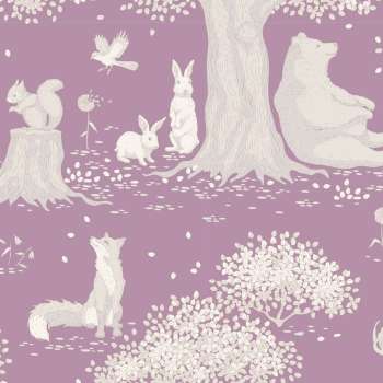 Tilda Woodland Mauve fabric 100287 by Tone Finnanger for Tilda  Applique, patchwork and quilting fabric