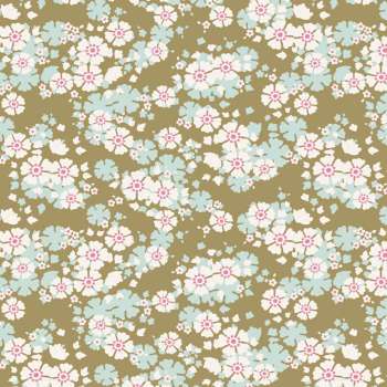 Tilda Woodland Aster Olivefabric 100297 by Tone Finnanger for Tilda  Applique, patchwork and quilting fabric
