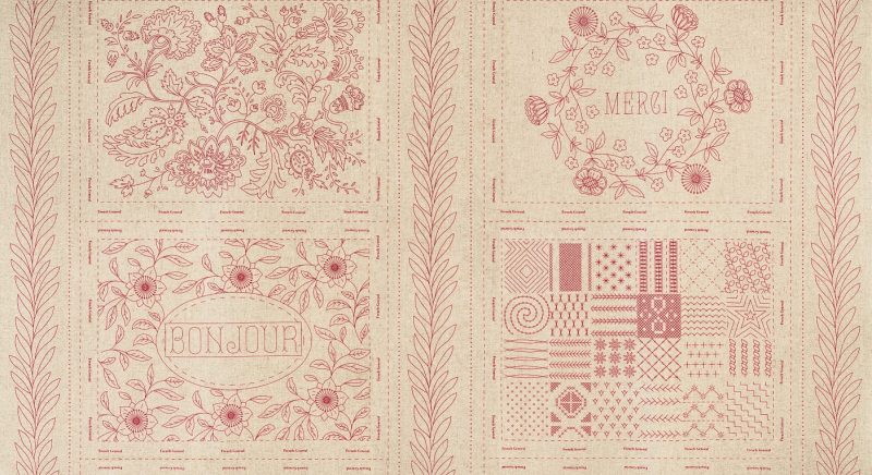 Bonheur De Jour 13919-12L RED Panel - Patchwork Quilting Fabric