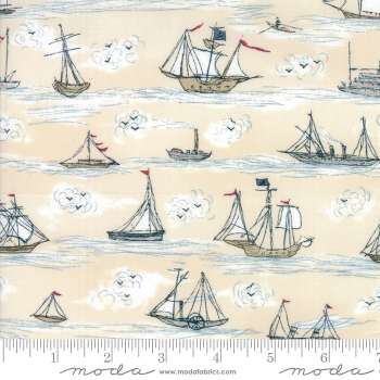 Ahoy Me Hearties 1432-14  by Janet Clare for Moda Fabrics  Applique, patchwork and quilting fabric.