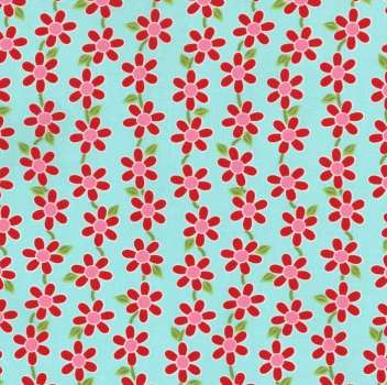 Bugsy 2629-002 Daisy Teal - RJR Fabrics - Patchwork Fabric