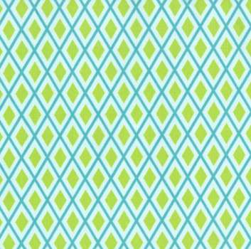 Bugsy 2632-002 Diamonds Teal/Grn- RJR Fabrics - Patchwork Fabric