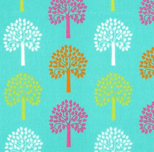 Fairy Tales 2816-002 Trees Aqua - RJR Fabrics - Patchwork Fabric