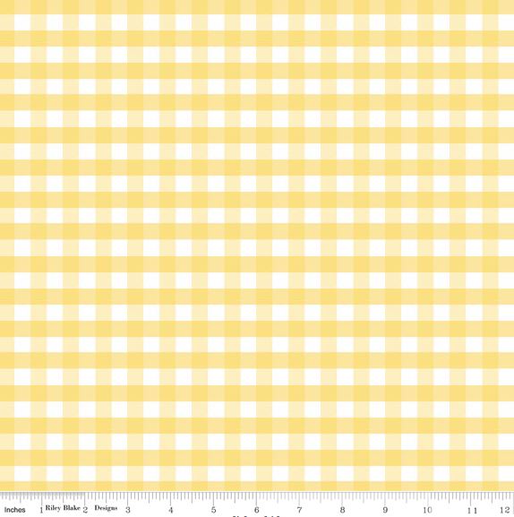 Small Gingham Yellow cc440-50 -Riley Blake - Quilting Fabric