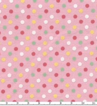 Colour Basic 4505PP Pink/Multi Spot  by Lecien Fabrics  Applique, patchwork and quilting fabric