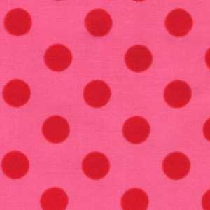 Lecien Colour Basic 4524PR Pink/Red SPOTS - Patchwork Fabric