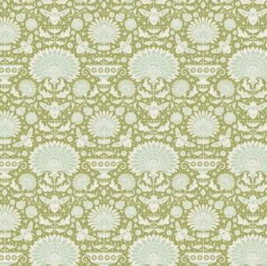 Bumblebee 481317 Garden Bees Green -Tilda patchwork fabric