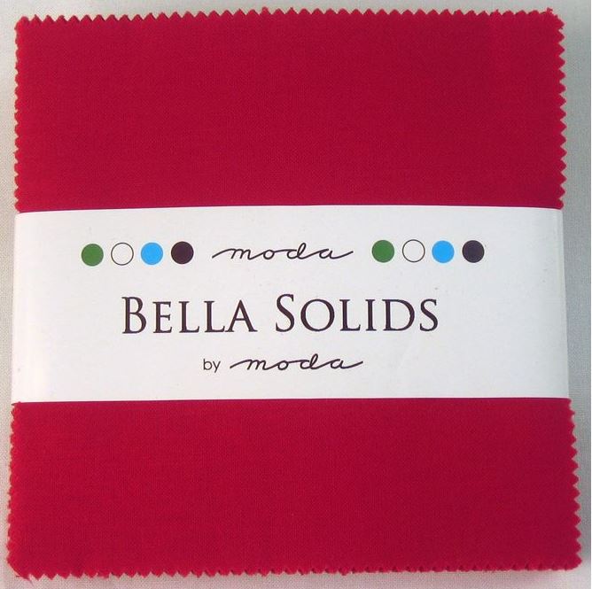 -Bella Solids Red Charm Square 9900PP-16 - Patchwork Fabric