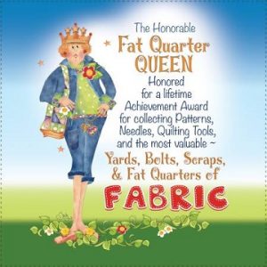 Fat Quarter Queen Art Panel  6" Square - by Jody Houghton -