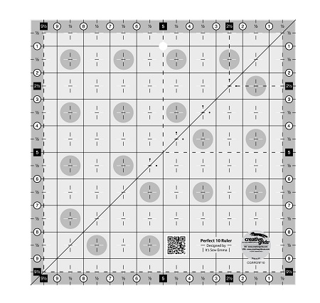 Creative Grids Perfect 10 Ruler - CG RPERF10 - Quilting Ruler