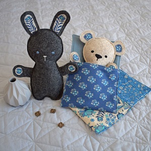 Bedtime Bunny & Bear  - by Clares Place - Softy Pattern
