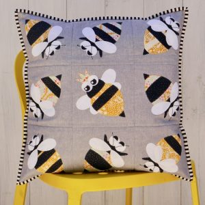 Queen Bee Cushion -  Claire Turpin Design - Patchwork Pattern