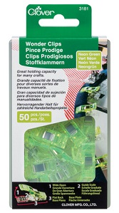 Clover Wonder Clips Neon (50 pack) - Quilting Patchwork Sewing