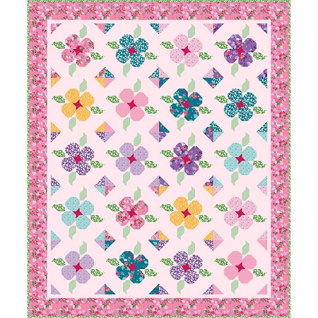 Fleurette Quilt Pattern by Sedef Imer of Down Grapevine Lane - Quilting & Patchwork Pattern  -  Modern Contemporary Quilt Pattern 