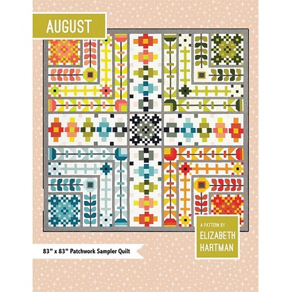 August Sampler Quilt Pattern by Elizabeth Hartman - Quilting & Patchwork Pattern  -  Modern Contemporary Quilt Pattern 