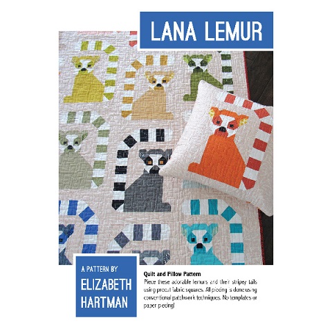 Lana Lemur Quilt Pattern by Elizabeth Hartman - Quilting & Patchwork Pattern  -  Modern Contemporary Quilt Pattern 