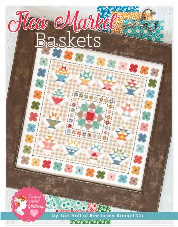 Flea Market  Basket Cross Stitch Pattern by Lori Holt - for It's So Emma - pattern