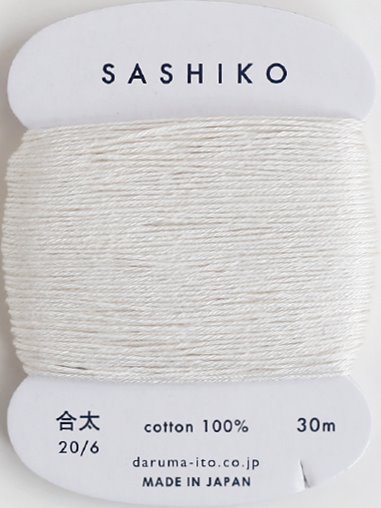 Sashiko Thread - KI-2410-Natural 30m - Cotton Threads