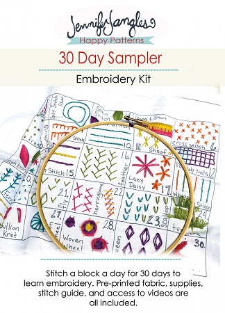 30 Day Sampler Embroidery Kit - Stitchery Kit