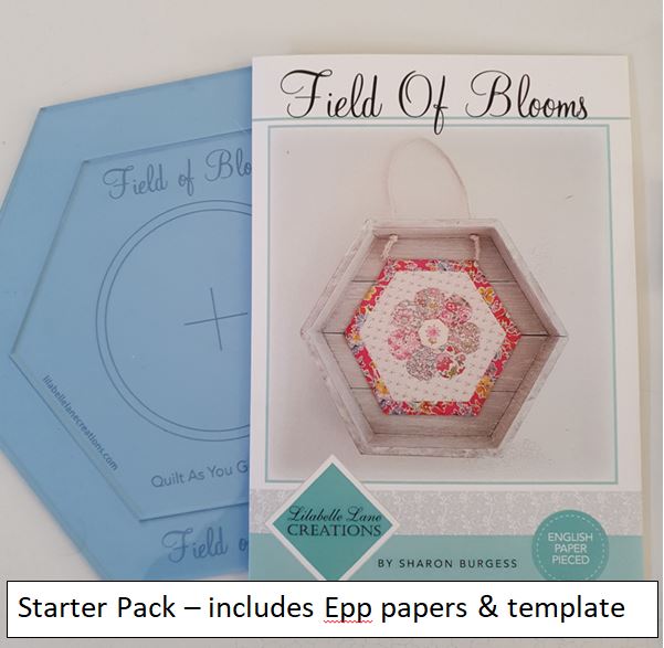 Field of Blooms - Pattern & QAYG Template - by Lilabelle Lane Creations - Paper Pieced Quilt Patterns