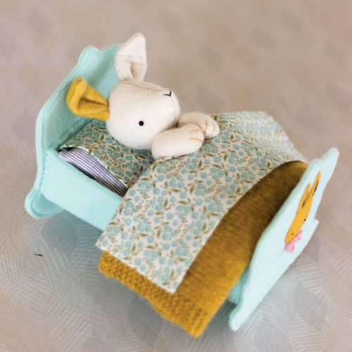 Rest Little Rabbit softy toy pattern by May Blossom Designs 